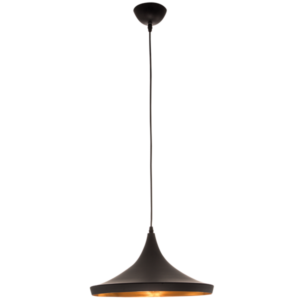 Brightstar PEN545 BK/GD Metal Pendant with Gold Inner