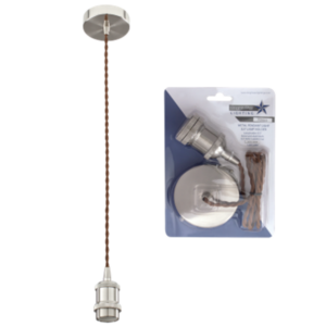Brightstar PEN551 Satin Chrome Cord Pendant
