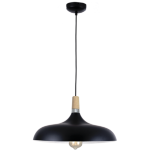 Brightstar PEN556 BLACK Metal and Wood Pendant