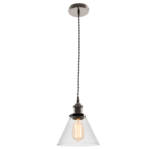 Brightstar PEN576 SATIN Metal Pendant with Clear Glass Satin Nickel