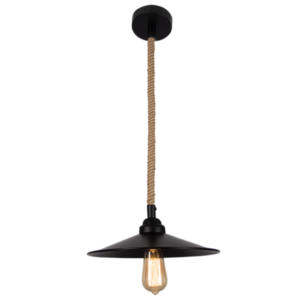 Brightstar PEN586 BLACK Metal Pendant with Rope