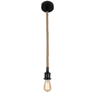 Brightstar PEN587 BLACK Metal Pendant with Rope