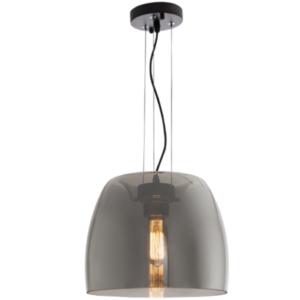 Brightstar PEN599 SMOKE Metal Pendant with Smoke Colour Glass