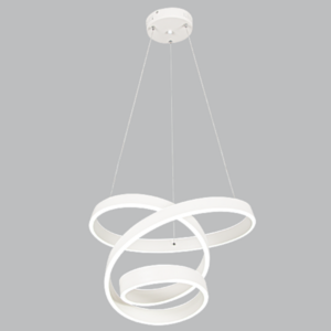 Brightstar PEN617 WHITE Matt White Aluminium and Acrylic LED Pendant with Remote Control