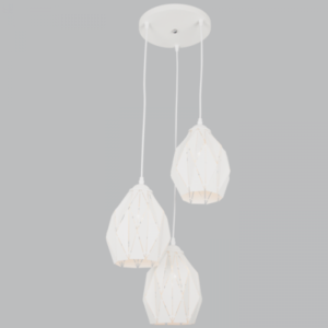 Brightstar PEN638/3 WHITE Sand White Metal Cord Pendant
