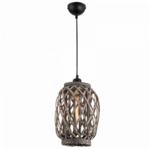 Brightstar PEN642 RATTAN Metal and Rattan Pendant