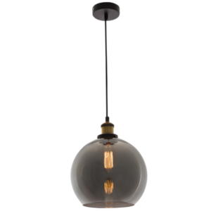 Brightstar PEN694 Smoke Glass Sphere Pendant Light