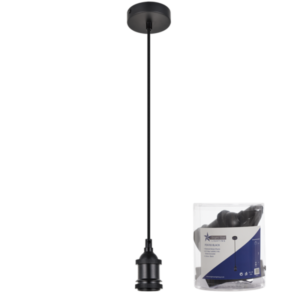 Brightstar PEN783 Black Pendant with Black Textile Cord