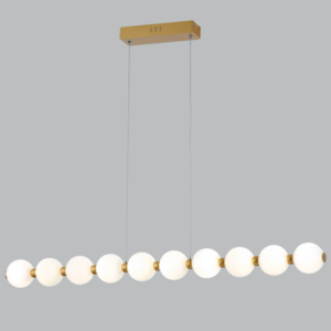 Brightstar PEN792/10 GOLD Aluminium And Opal Glass Pendant