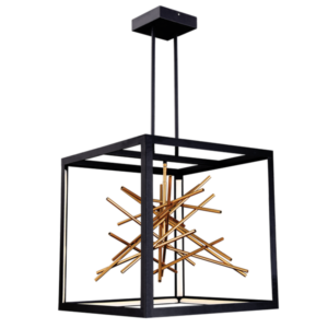 Brightstar PEN817 BLACK LED Metal Pendant Black and Gold