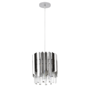 Brightstar PEN841 CHROME Stainless Steel and Crystal Pendant Polished Chrome