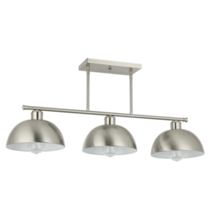 Brightstar PEN845/3 SATIN CHROME Pendant with White Inner Satin Chrome
