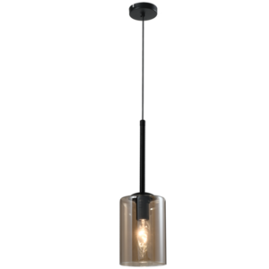 Brightstar PEN850/1 AMBER Metal Pendant with Amber Glass