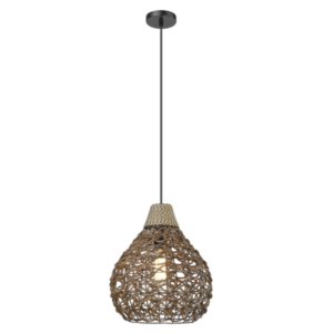 Brightstar PEN852 NATURAL Metal and Rope Pendant