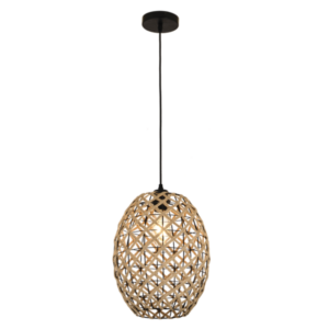 Brightstar PEN858 ROPE Metal and Rope Pendant Matt Black