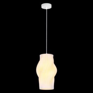 K Light PO-KLCH-1911 Dahlia 3D Printed Recycled Pendant White