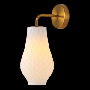 K Light PO-KLW-1921 Bluebell 3D Printed Recycled Wall Light White