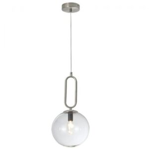 Brightstar PEN462 SATIN Satin Chrome Pendant with Clear Glass