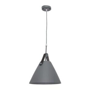 Brightstar PEN606 GREY Metal Pendant with Leather Strap