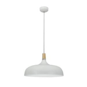 Brightstar PEN912 WHITE Metal Pendant with Wood