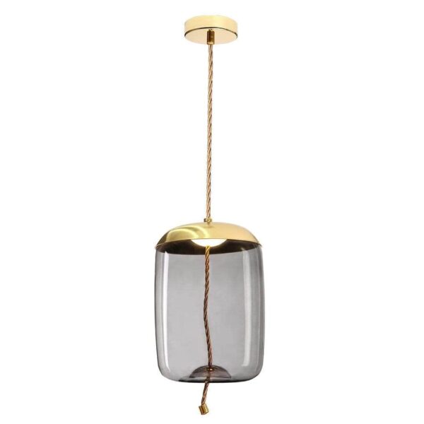 K Light K-LED-9966B/SM LED Bee Hive Glass and Rope Pendant