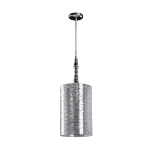 K Light A-KLCH6136/CL Acrylic Cylinder Clear Pendant Chrome with Clear Acrylic Shade