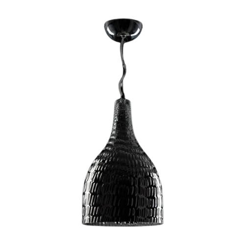 K Light A-KLCH5105M Silver Glass Cone Pendant Chrome