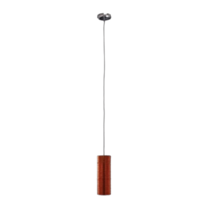 K Light A-KLCH6113S/AB Acrylic Amber Slim Cylinder Pendant Chrome with Amber Acrylic Shade
