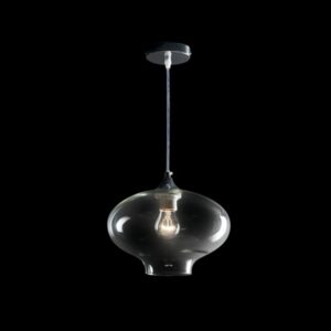 K Light CA-KLCH-011/CL Round Vase Glass Pendant Chrome/Clear