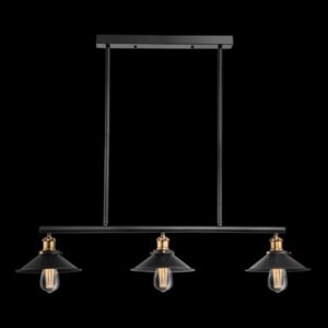 K Light CA-KLCH-1125/3 Trio Pendant Black and Antique Brass