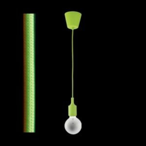 K Light DA-KLCH-777/GR  Green Fabric Cable Pendant