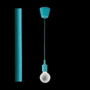 K Light DA-KLCH-777/TUR Turquoise Fabric Cable Pendant