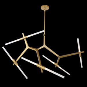 K Light DL-KLCH-8320/10 LED 5 Arms Branch Pendant Satin Gold