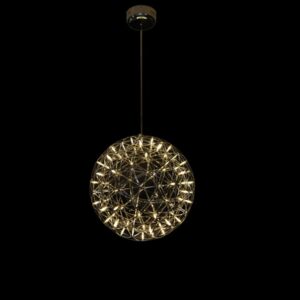 K Light K-LED-9027S/WW LED Deathstar Stainless Steel Pendant Medium Silver