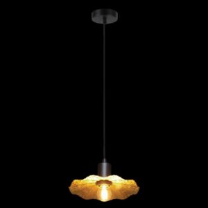 K Light G-KLCH-501/22 22cm Golden Flower Pendant Gold and Black