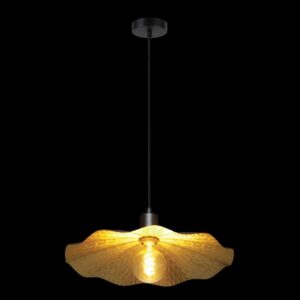 K Light G-KLCH-501/39 39cm Golden Flower Pendant Gold and Black