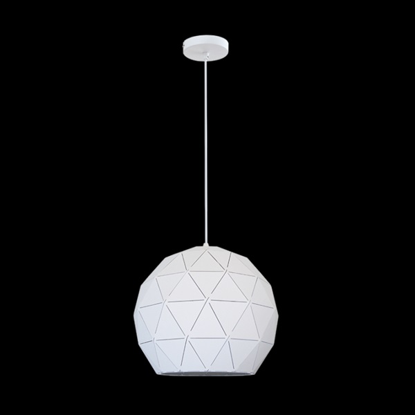 K Light G-KLCH-820-M/WH Medium Laser Cut Metal Ball Pendant