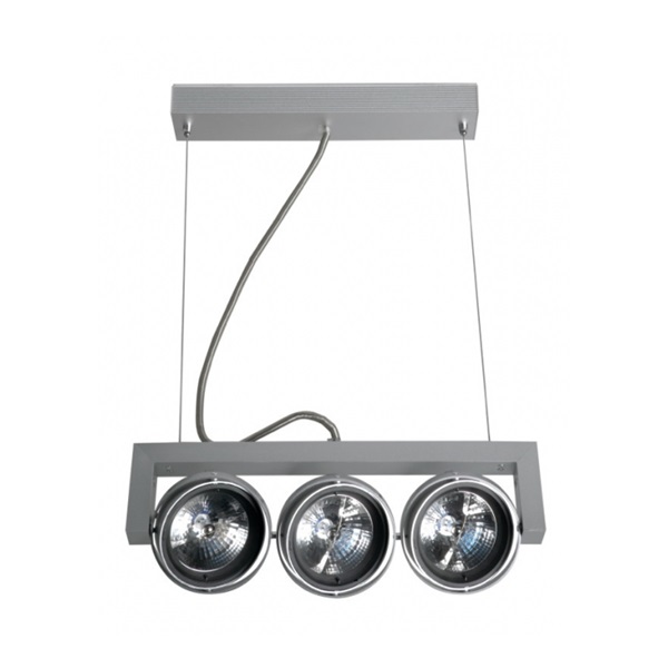K Light HP-9013D 50W G5.3 Bi-PIN 3 Lights AR111 Reflector Pendant Oxidated Silver