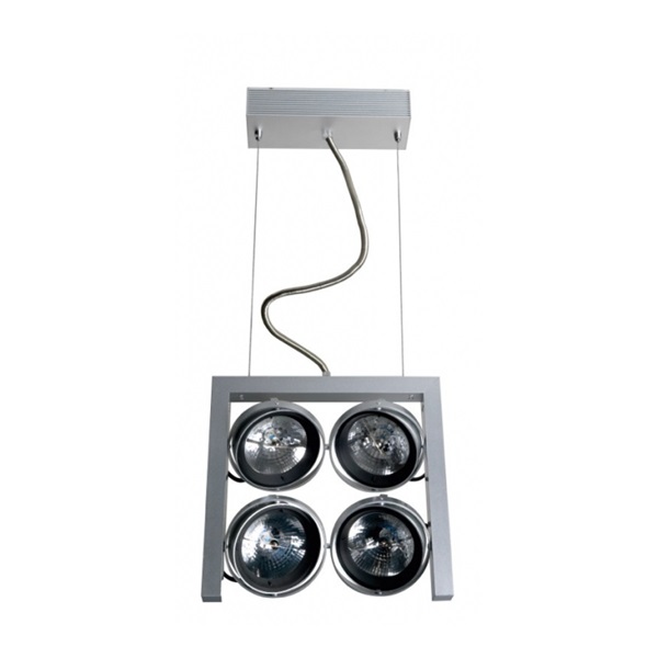 K Light HP-9014DM 50W G5.3 Bi-PIN 4 Lights AR111 Reflector Pendant Oxidated Silver