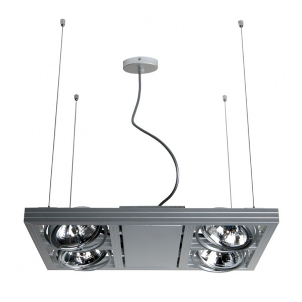K Light HP-9914AZM 50W G5.3 Bi-PIN 4 Lights AR111 Reflector Pendant Oxidated Silver