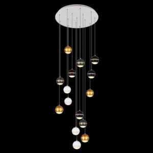 K Light K-LED-01/15 LED Cosmic Cluster Black, Grey, Satin Gold and White