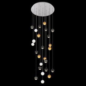 K Light K-LED-01/25 LED Cosmic Cluster Black, Grey, Satin Gold and White