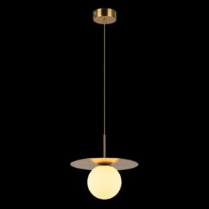 K Light K-LED-55/1 230v 7W LED Single Golden Disc Pendant