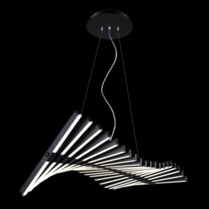 K Light K-LED-5700 LED SMD Piano Pendant Black with Opal White Diffuser