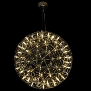 K Light K-LED-9027L/WW LED Deathstar Stainless Steel Pendant Large Silver