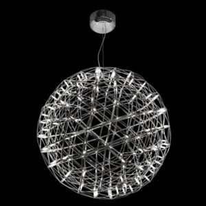 K Light K-LED-9027XL/NW LED Deathstar Stainless Steel Pendant Xlarge Silver