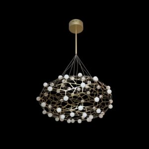 K Light K-LED-9922/S LED SMD Small Honeycomb Pendant Satin Gold