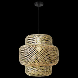 K Light E-KLCH-7092 Rattan Pendant Natural Bamboo