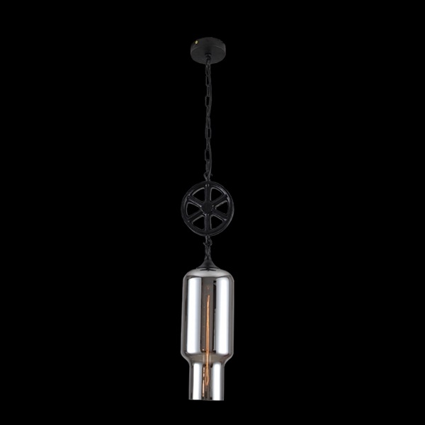 K Light CA-KLCH-3052 Industrial Cylinder Pendant Smoke Glass