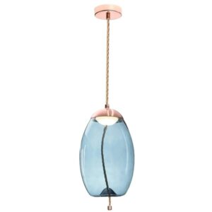 K Light K-LED-9966A/BU LED Droplet Glass and Rope Pendant